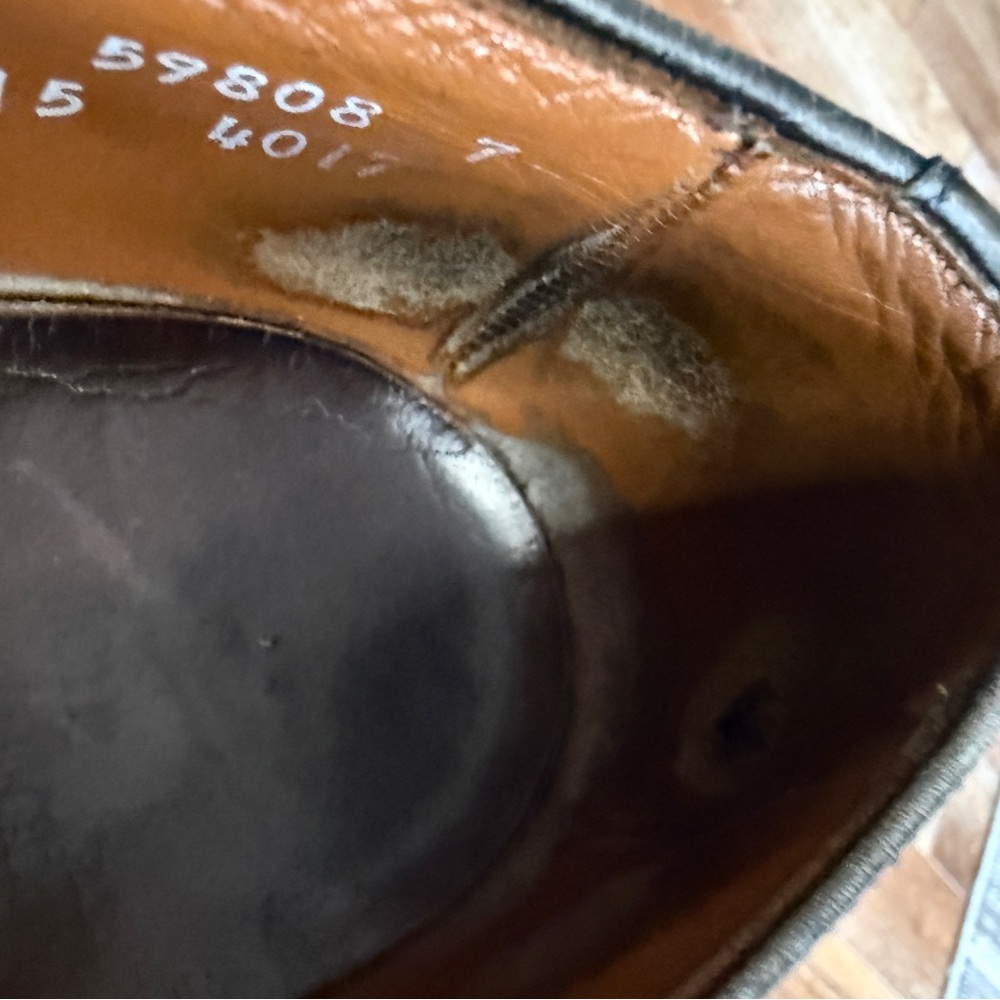 Allen Edmonds Black Leather Cap-Toe Oxfords - Picture 10 of 11